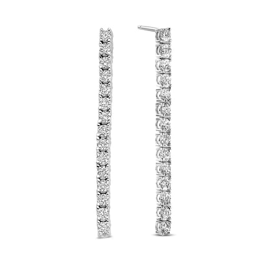 Ohrstecker mit 30 Zirkonia Silber 925/000 rhodiniert - MeinSchmuckShop