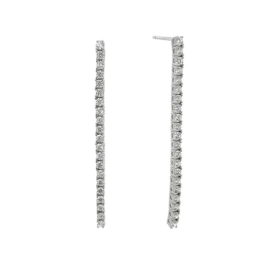 Ohrstecker mit 42 Zirkonia Silber 925/000 rhodiniert - MeinSchmuckShop