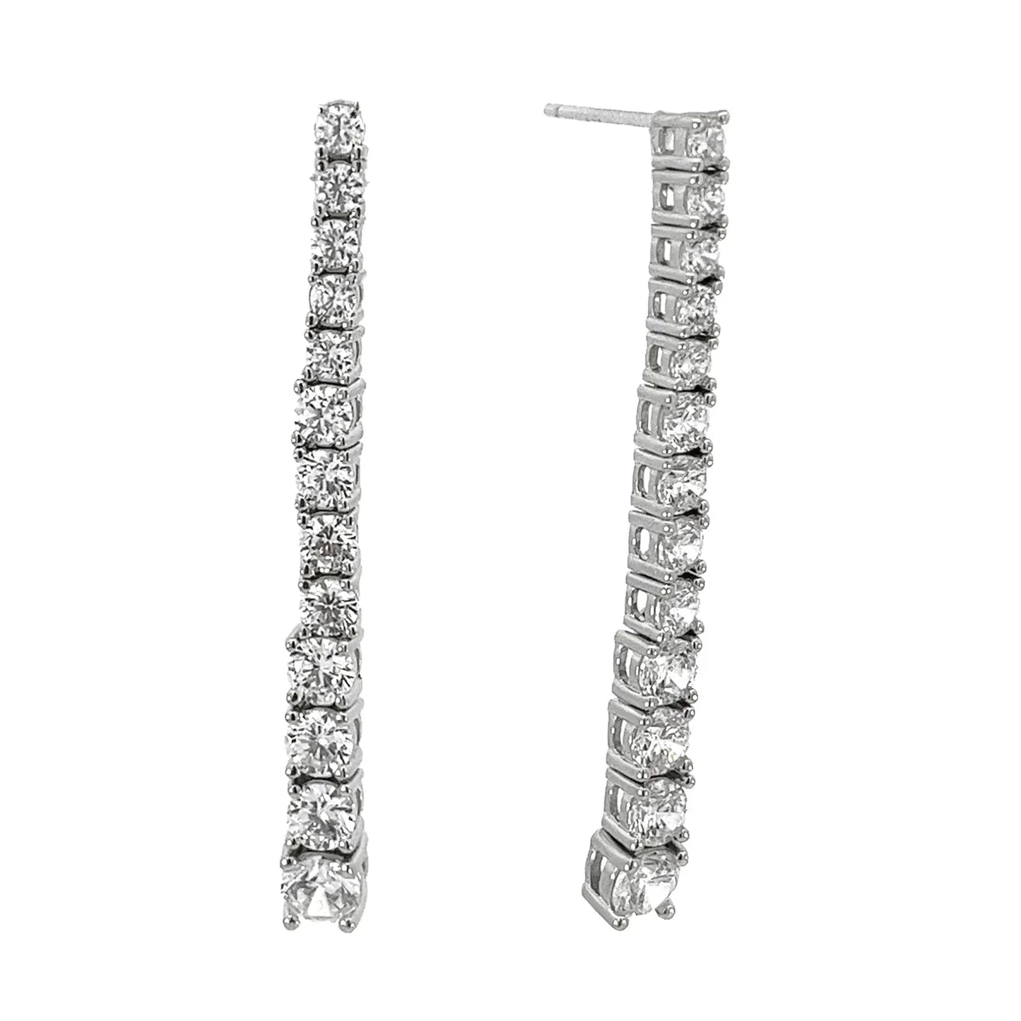 Ohrstecker mit 26 Zirkonia Silber 925/000 rhodiniert - MeinSchmuckShop