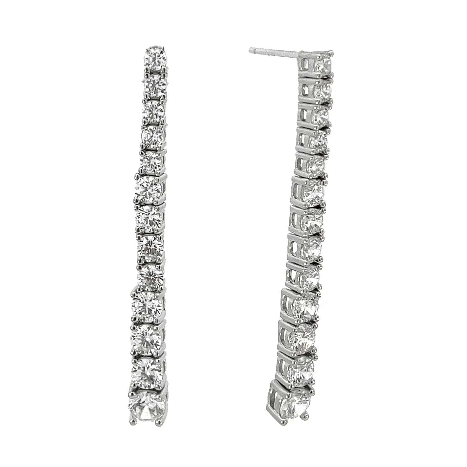 Ohrstecker mit 26 Zirkonia Silber 925/000 rhodiniert - MeinSchmuckShop