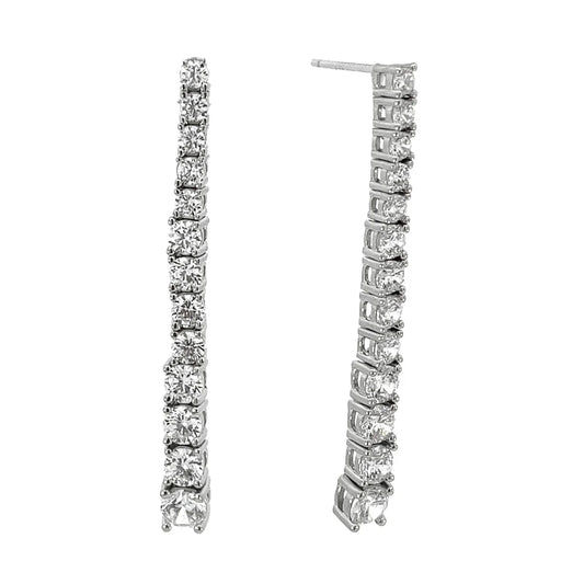 Ohrstecker mit 26 Zirkonia Silber 925/000 rhodiniert - MeinSchmuckShop