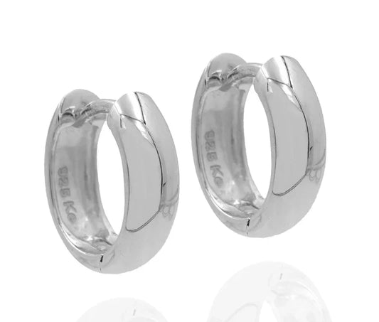 Klappcreolen oval 12x11x4mm Silber 925/000 - MeinSchmuckShop
