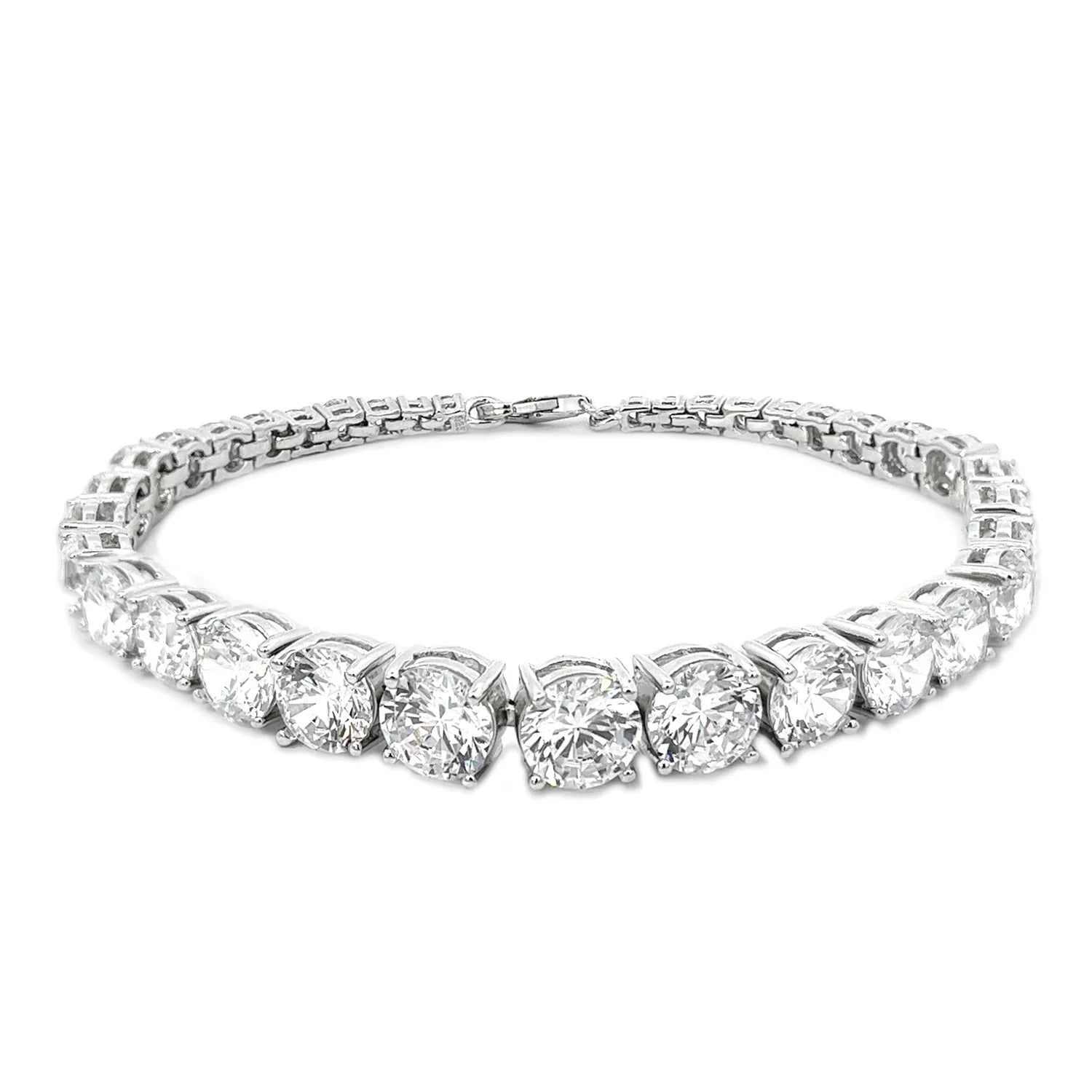 Tennisarmband mit Zirkonia weiß 2-7mm Silber 925/000 rhodiniert - MeinSchmuckShop