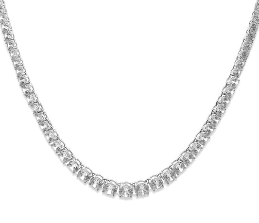 Tennis-Halskette mit Zirkonia weiß 2-7mm Silber 925/000 rhodiniert - MeinSchmuckShop