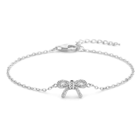 Armband Schleife mit 29 Zirkonia Silber 925/000 rhodiniert - MeinSchmuckShop