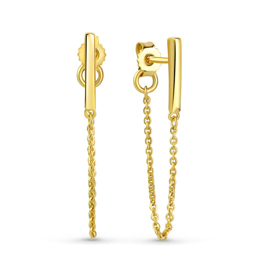 Ohrstecker mit Kette Gold 333/000