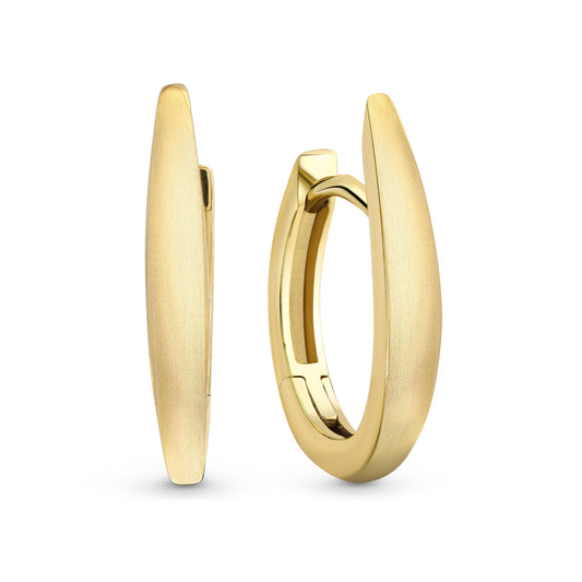Klappcreolen 13x16mm teilmatt Gold 333/000