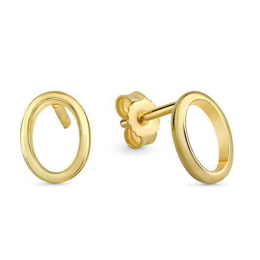 Ohrstecker oval 6,7x9,1mm Gold 333/000