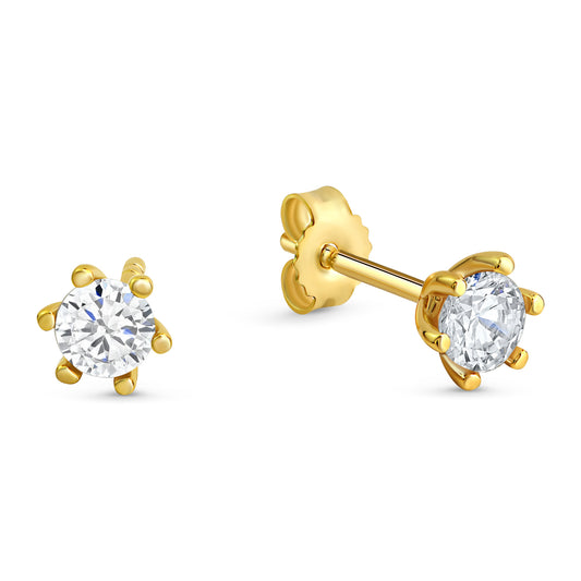 Ohrstecker Zirkonia 4mm Gold 333/000
