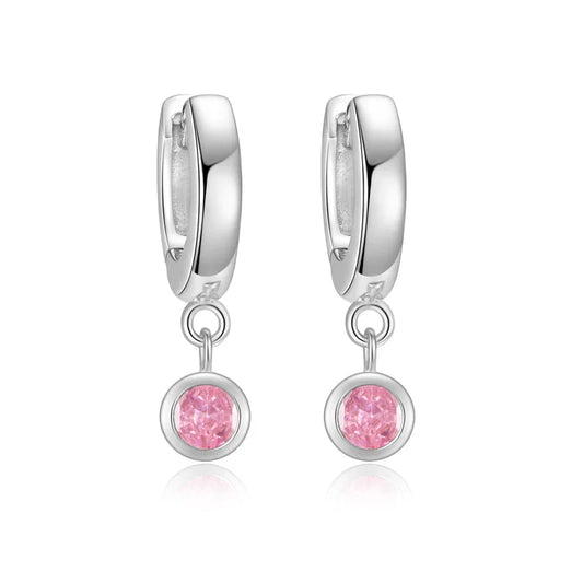 Klappcreolen mit Zirkonia rosé Silber 925/000 - MeinSchmuckShop