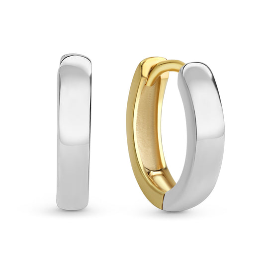 Klappcreolen Ø 13/2.5mm Gold 333/000 Bicolor