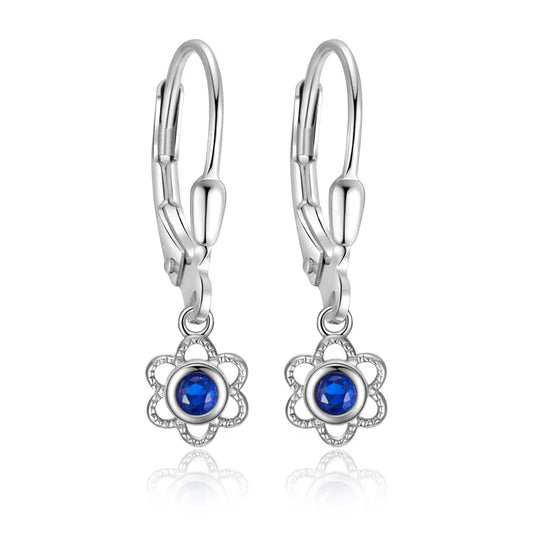 Ohrhänger Zirkonia blau Silber 925/000 - MeinSchmuckShop
