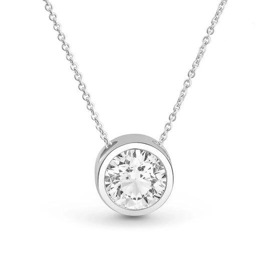 Anhänger mit Zirkonia Ø 6mm Silber 925/000 rhodiniert - MeinSchmuckShop