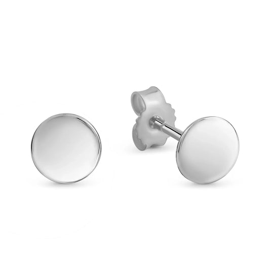 Ohrstecker Dot Ø 6mm Silber 925/000 rhodiniert - MeinSchmuckShop