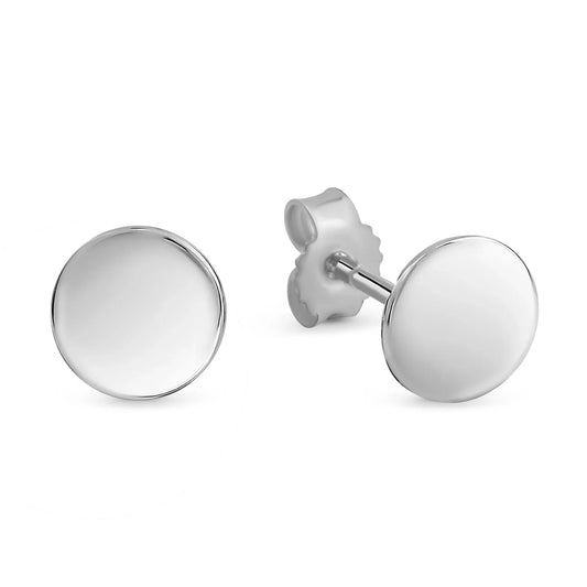 Ohrstecker Dot Ø 8mm Silber 925/000 rhodiniert - MeinSchmuckShop