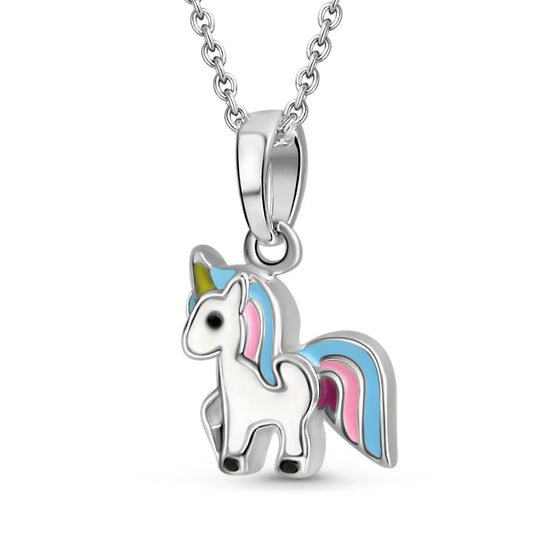 Anhänger Einhorn Lack Silber 925/000 rhodiniert - MeinSchmuckShop
