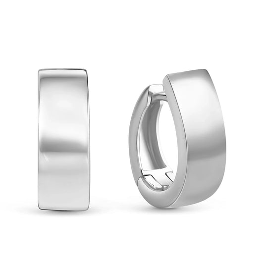 Klappcreolen 13.3/5.2mm Silber 925/000 rhodiniert - MeinSchmuckShop