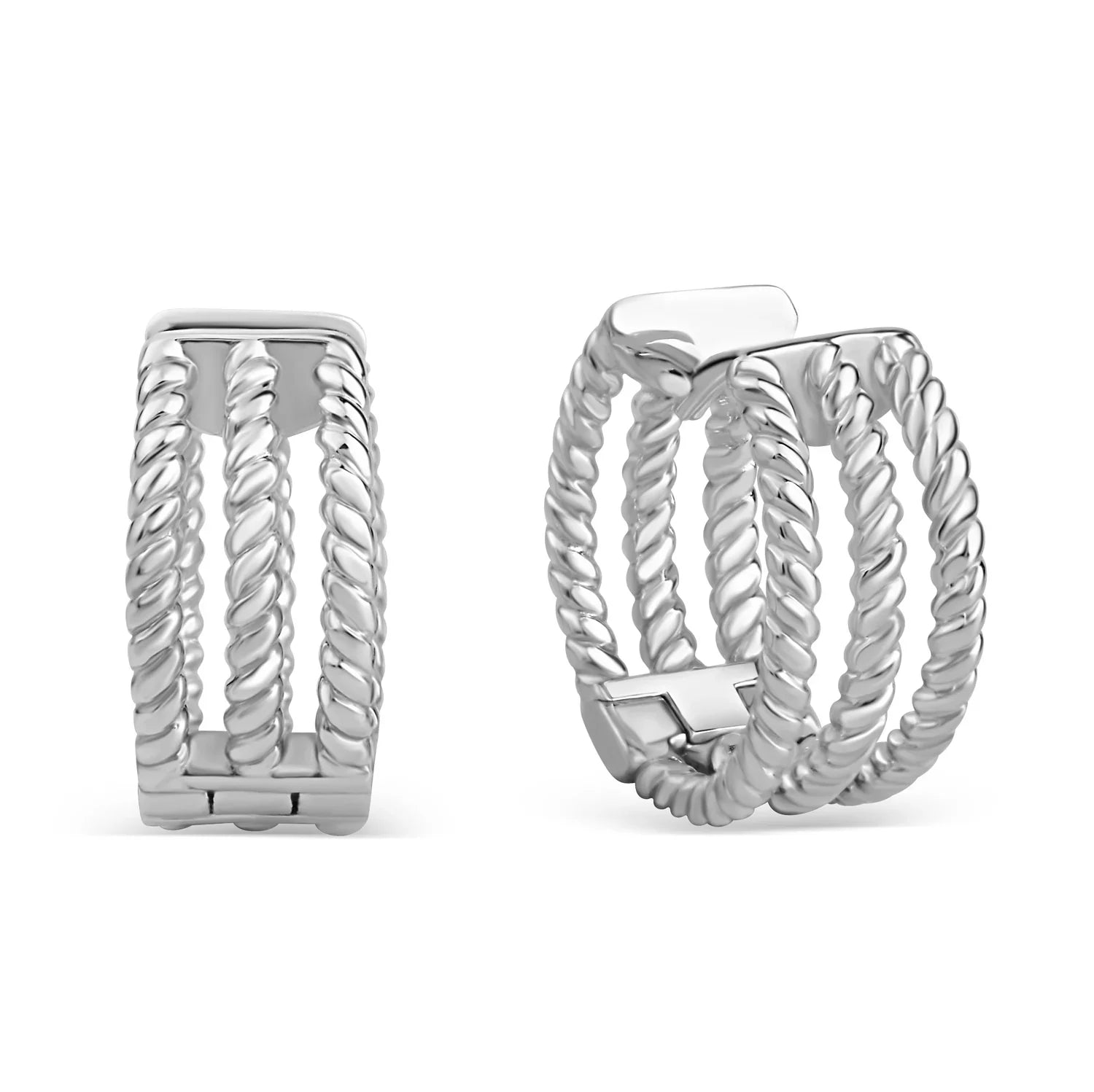 Klappcreolen 15/6.3mm Silber 925/000 rhodiniert - MeinSchmuckShop