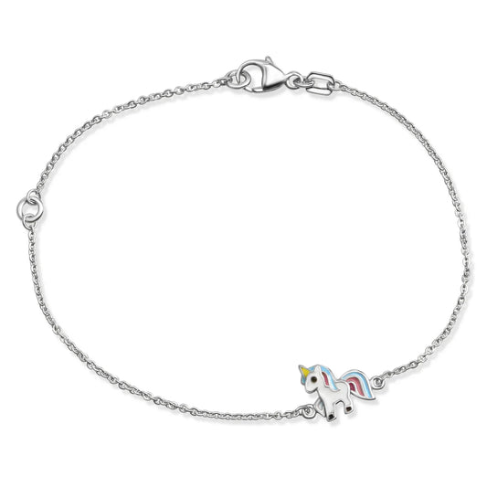 Armband Einhorn Lack Silber 925/000 rhodiniert - MeinSchmuckShop