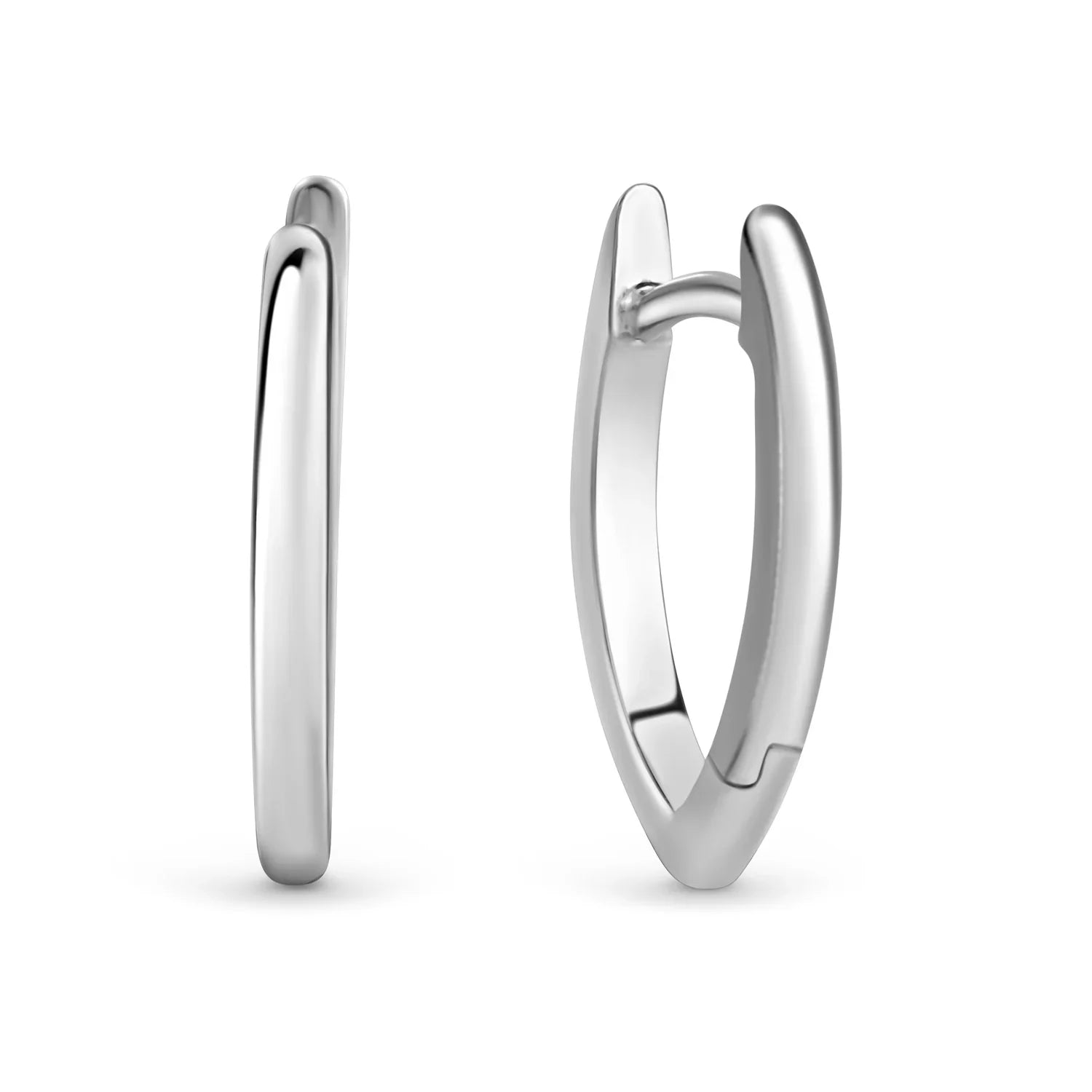 Klappcreolen 16/11mm Silber 925/000 rhodiniert - MeinSchmuckShop