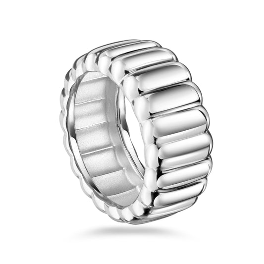 Damenring Bold Striped Silber 925/000 - MeinSchmuckShop