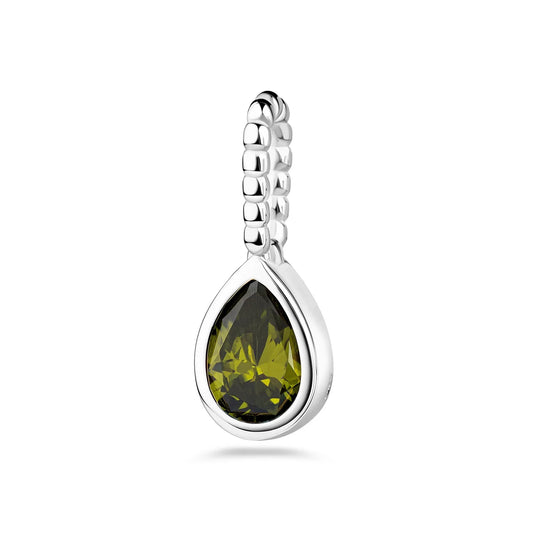 Anhänger Tropfen mit Zirkonia in Olive Silber 925/000 - MeinSchmuckShop