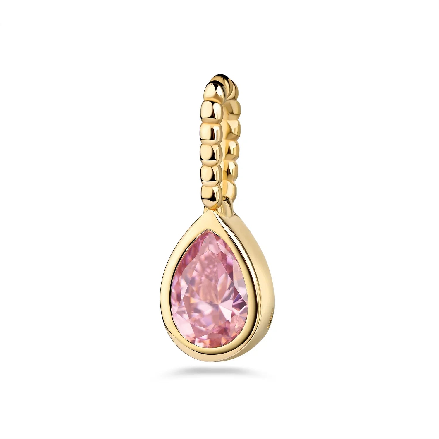 Anhänger Tropfen mit Zirkonia in rosa Silber 925/000 vergoldet - MeinSchmuckShop