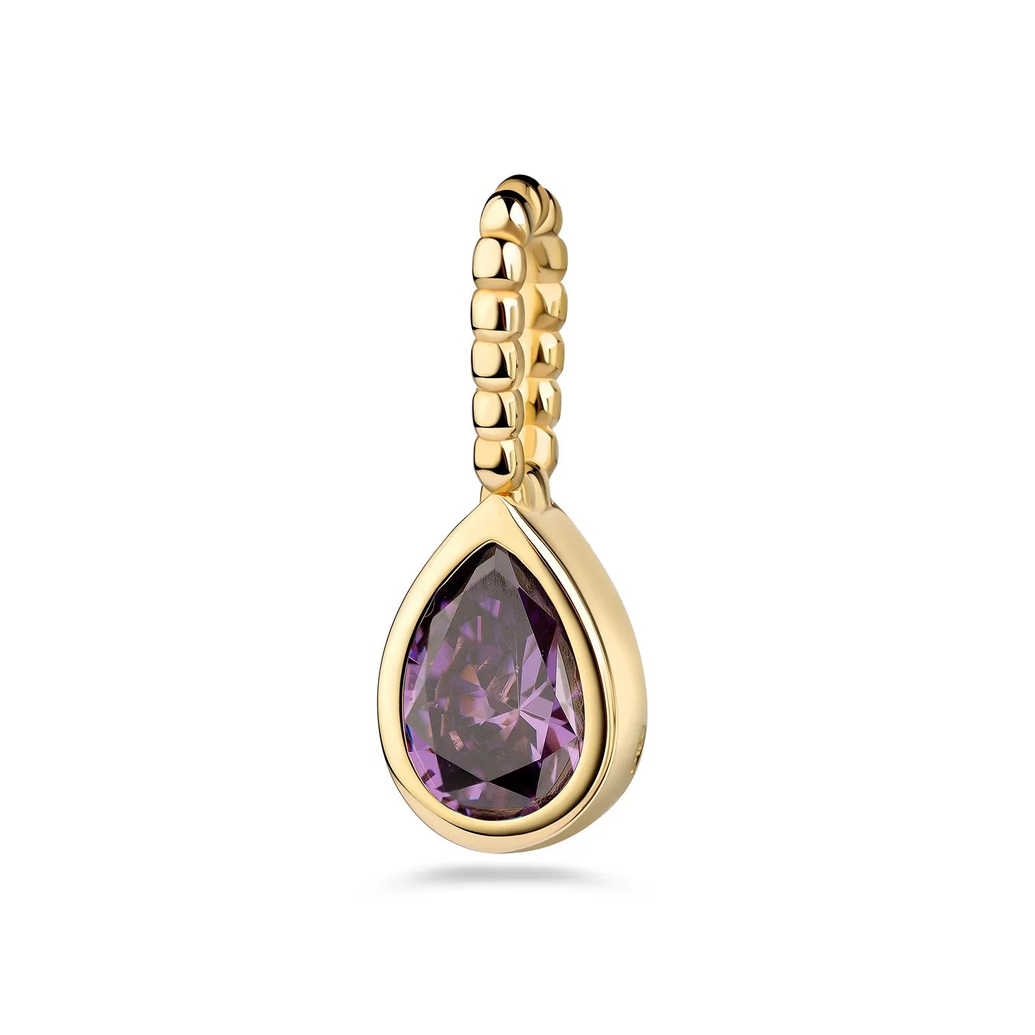 Anhänger Tropfen mit Zirkonia amethystfarben Silber 925/000 vergoldet - MeinSchmuckShop