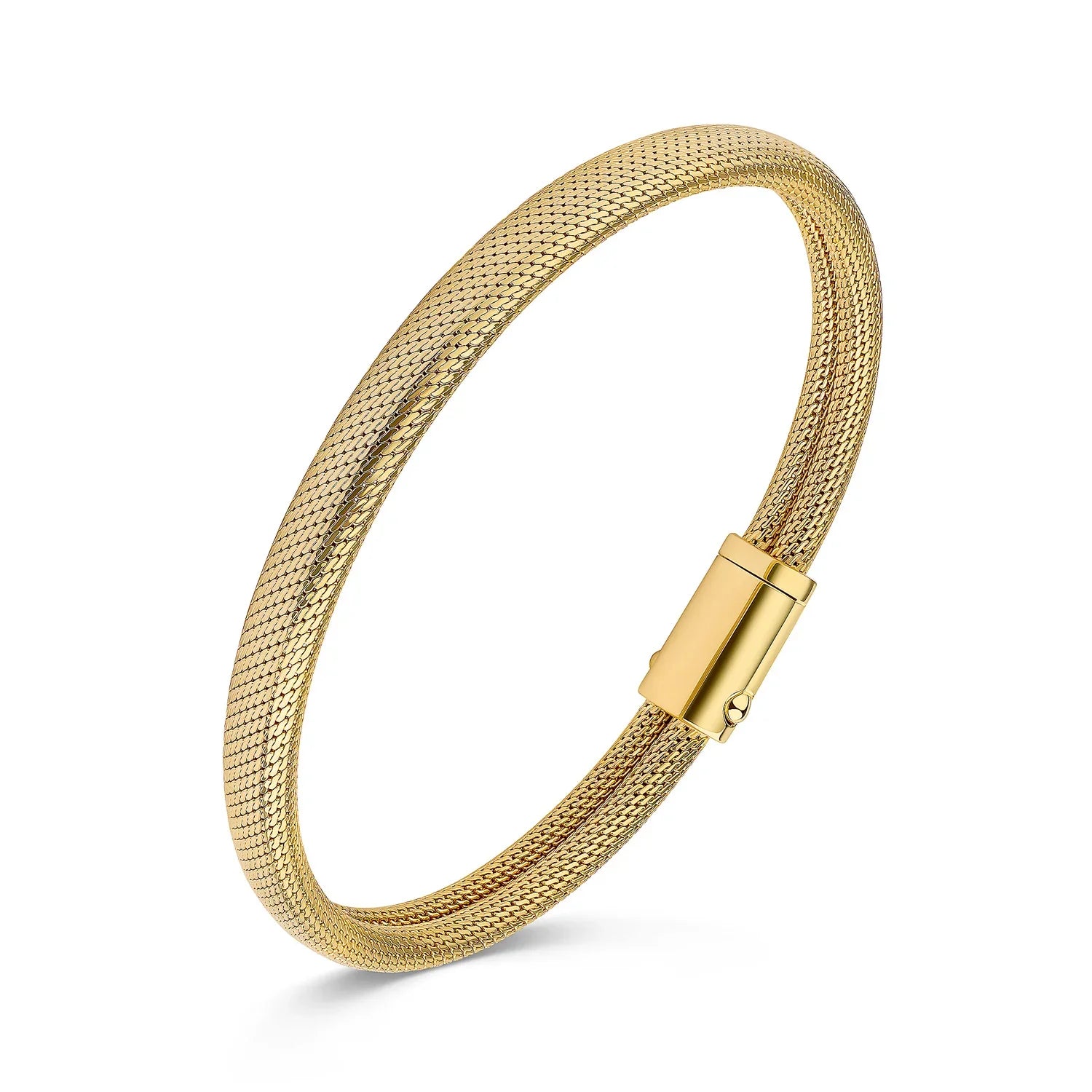 Milanaise-Armband 18cm Silber 925/000 vergoldet - MeinSchmuckShop