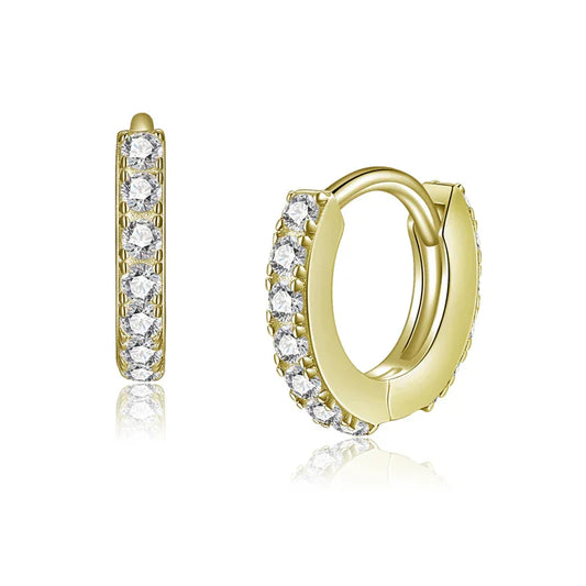 Klappcreolen mit 26 Zirkonia 11/1.8mm Silber 925/000 vg. - MeinSchmuckShop