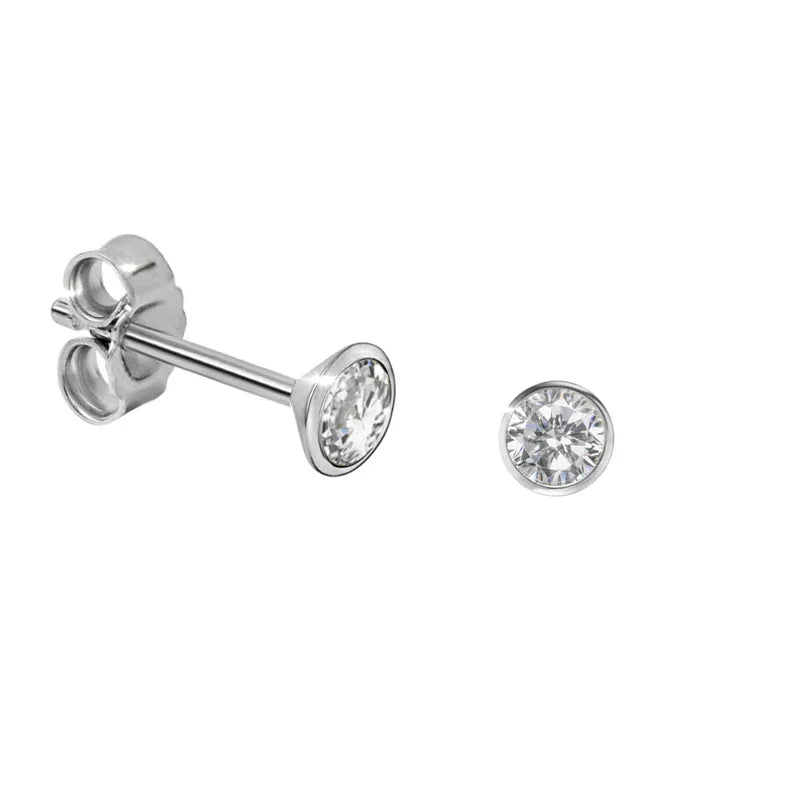 Ohrstecker Zirkonia 2,0mm Echt Silber 925/000 - MeinSchmuckShop