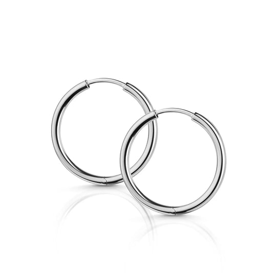 Klappcreolen Ø 21 mm Silber 925/000 rhodiniert - MeinSchmuckShop