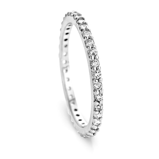 Memoryring Zirkonia Echt Silber 925/000