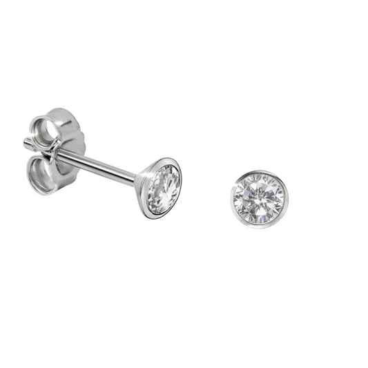 Ohrstecker Zirkonia 2,5mm Echt Silber 925/000 - MeinSchmuckShop
