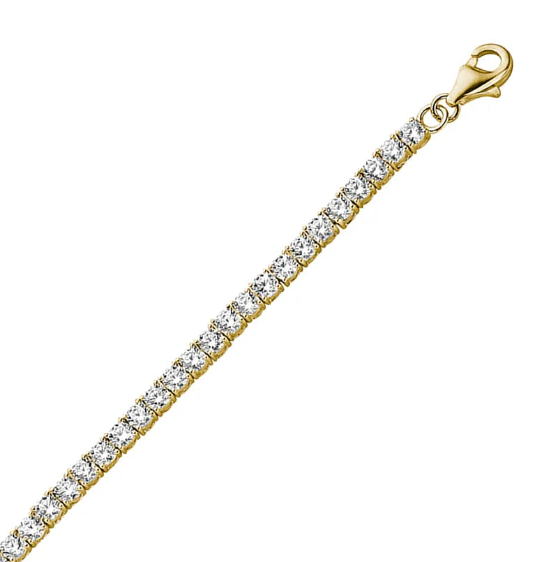 Tennisarmband mit Zirkonia 100 Facetten 3mm Echt Silber 925 vg. - MeinSchmuckShop
