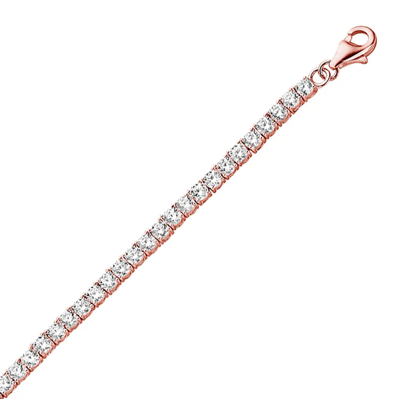 Tennisarmband mit Zirkonia 100 Facetten 3mm Echt Silber 925 rvg. - MeinSchmuckShop
