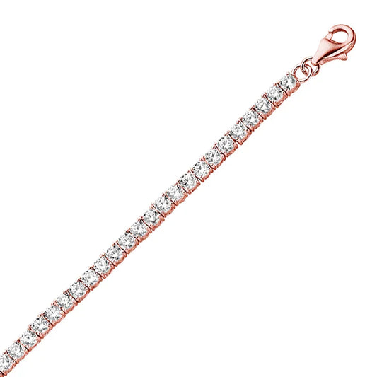 Tennisarmband mit Zirkonia 100 Facetten 3mm Echt Silber 925 rvg. - MeinSchmuckShop