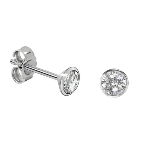 Ohrstecker Zirkonia 3,5mm Echt Silber 925/000 - MeinSchmuckShop