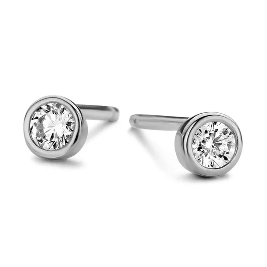 Ohrstecker Zirkonia 3mm Silber 925/000 - MeinSchmuckShop