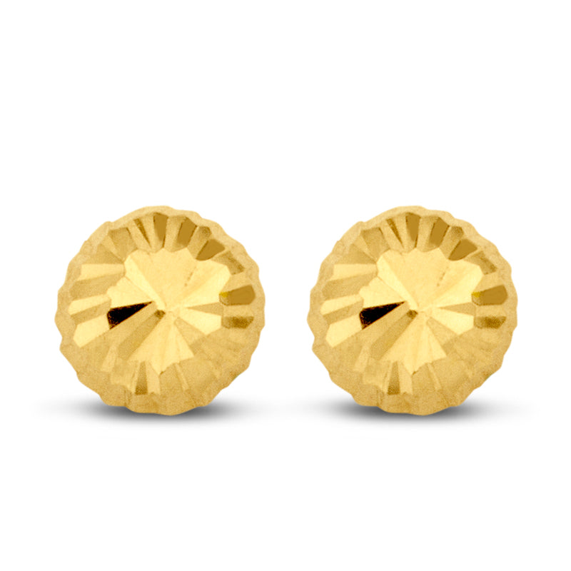 Ohrstecker Halbkugel 4mm diamantiert Gold 585/000 - MeinSchmuckShop