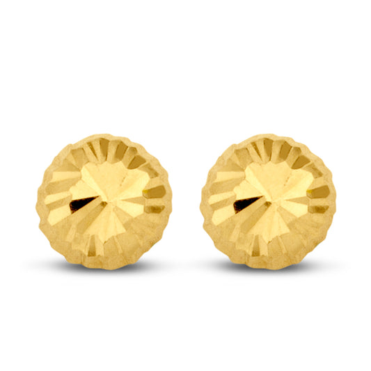 Ohrstecker Halbkugel 4mm diamantiert Gold 585/000