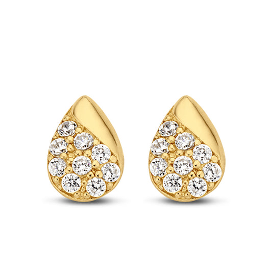 Ohrstecker Tropfen 18 Zirkonia Gold 585/000