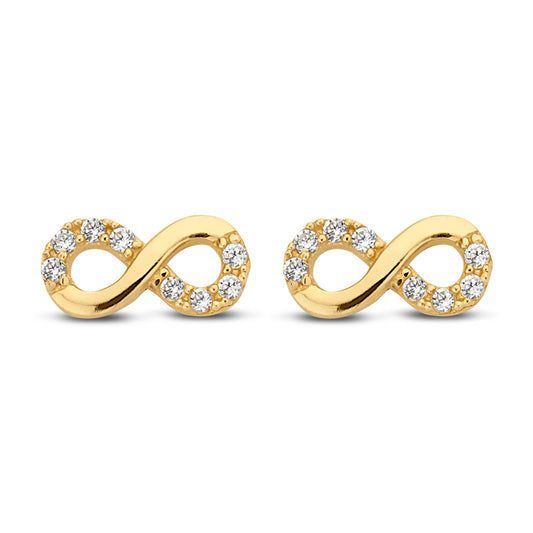 Ohrstecker Infinty 16 Zirkonia Gold 585/000