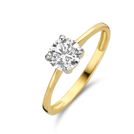 Damenring mit Zirkonia 6mm Gold 585/000 - MeinSchmuckShop