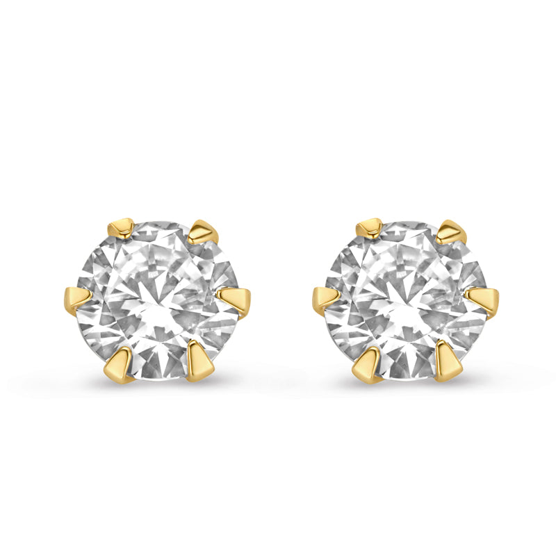 Ohrstecker Zirkonia 5mm Gold 585/000 - MeinSchmuckShop