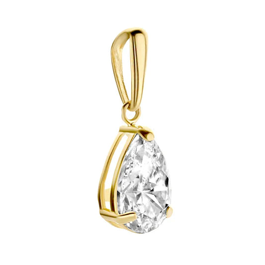 Anhänger Zirkonia Tropfen 8x5mm Gold 585/000 - MeinSchmuckShop