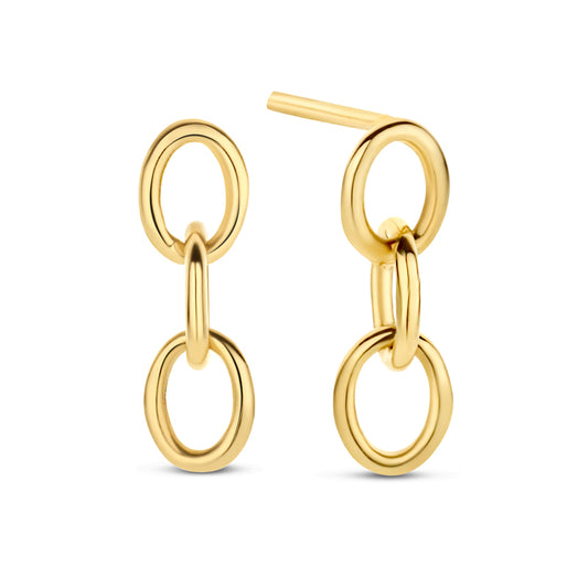 Ohrstecker 3 Kettenglieder Gold 585/000
