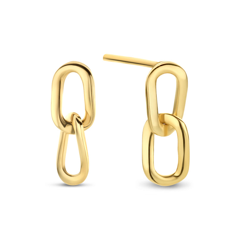 Ohrstecker 2 Kettenglieder Gold 585/000