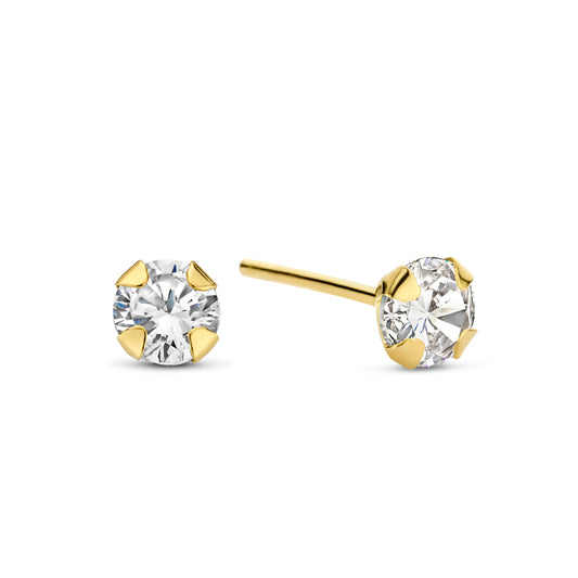 Ohrstecker Zirkonia 4mm Gold 585/000