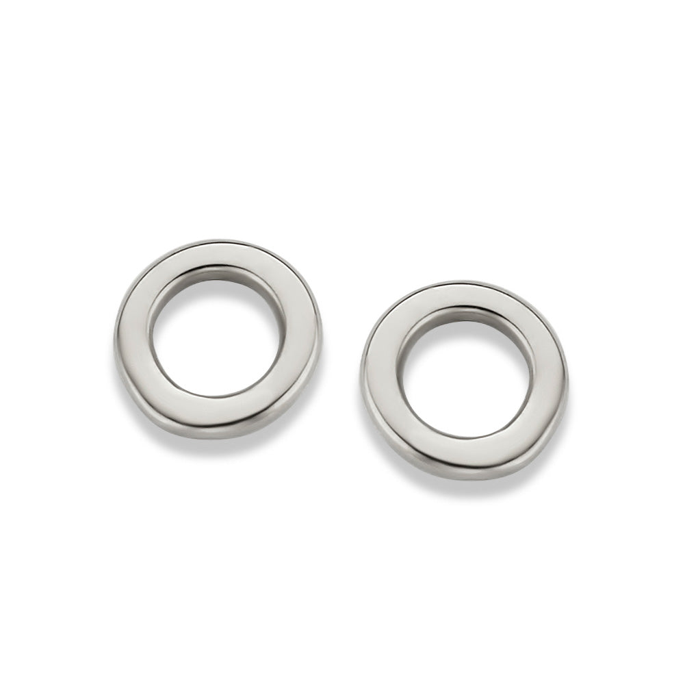 Ohrstecker Kreis 4mm Weißgold 585/000